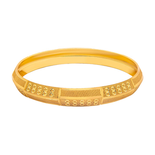 Self Design Amritsari Gold Colour Sikh Kada for Men SJ_3464