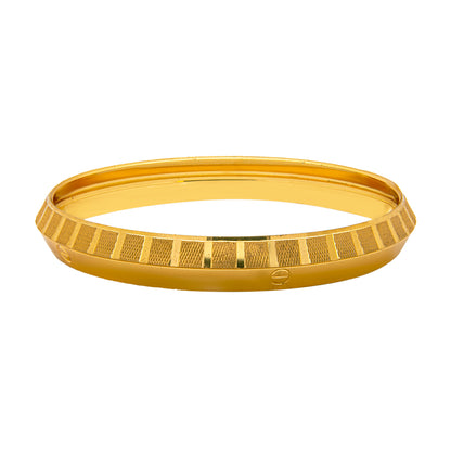 Shining Jewel Amritsari Gold Plated Punjabi Sikh Kada for Men (SJ_3466)