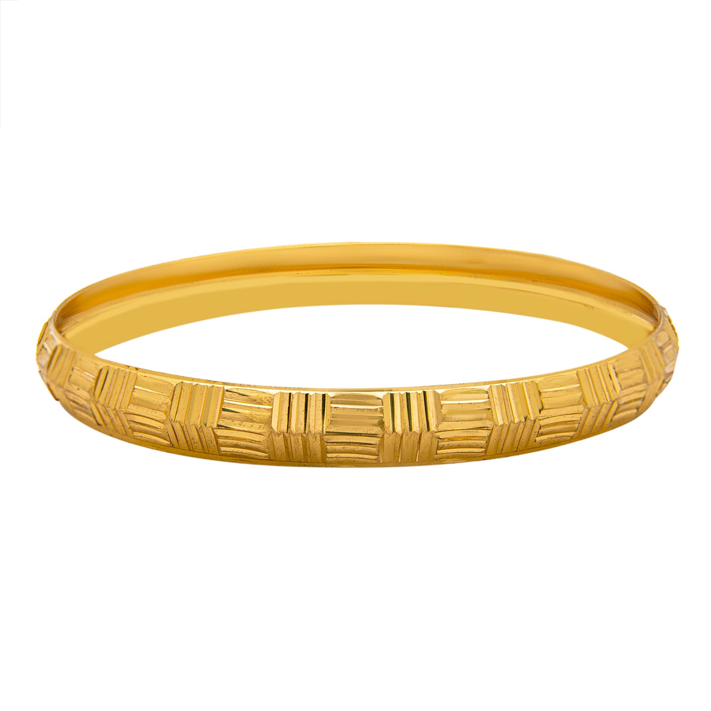 Shining Jewel Amritsari Gold Plated Punjabi Sikh Kada for Men (SJ_3467)