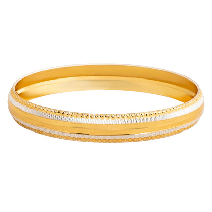 Men’s Punjabi Sikh Kada Combo (Set of 2) | Silver & Two-Tone Designer Amritsari Style - SJKC_03