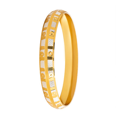 Signature Style Gold & Silver Brass Kada Combo for Men (Set of 2) - SJKC_09