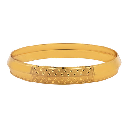 Shining Jewel - Gold Plated Sikh Kada For Men (SJ_3574_G_2.8)