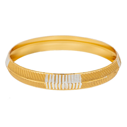 Shining Jewel - Stylish Self Design Two Tone Sikh Kada for Men (SJ_3579_P)