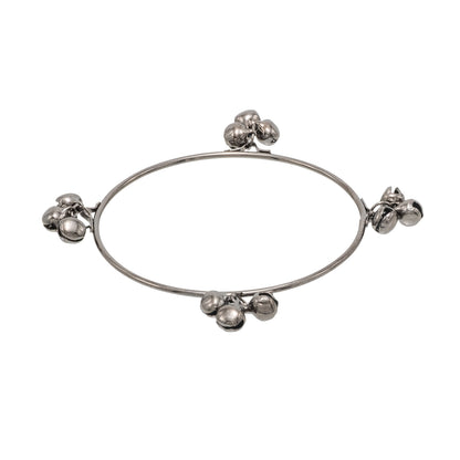 Antique Black Silver-Plated Ghungroo Design Bangle For Women (SJ_3590_AS)