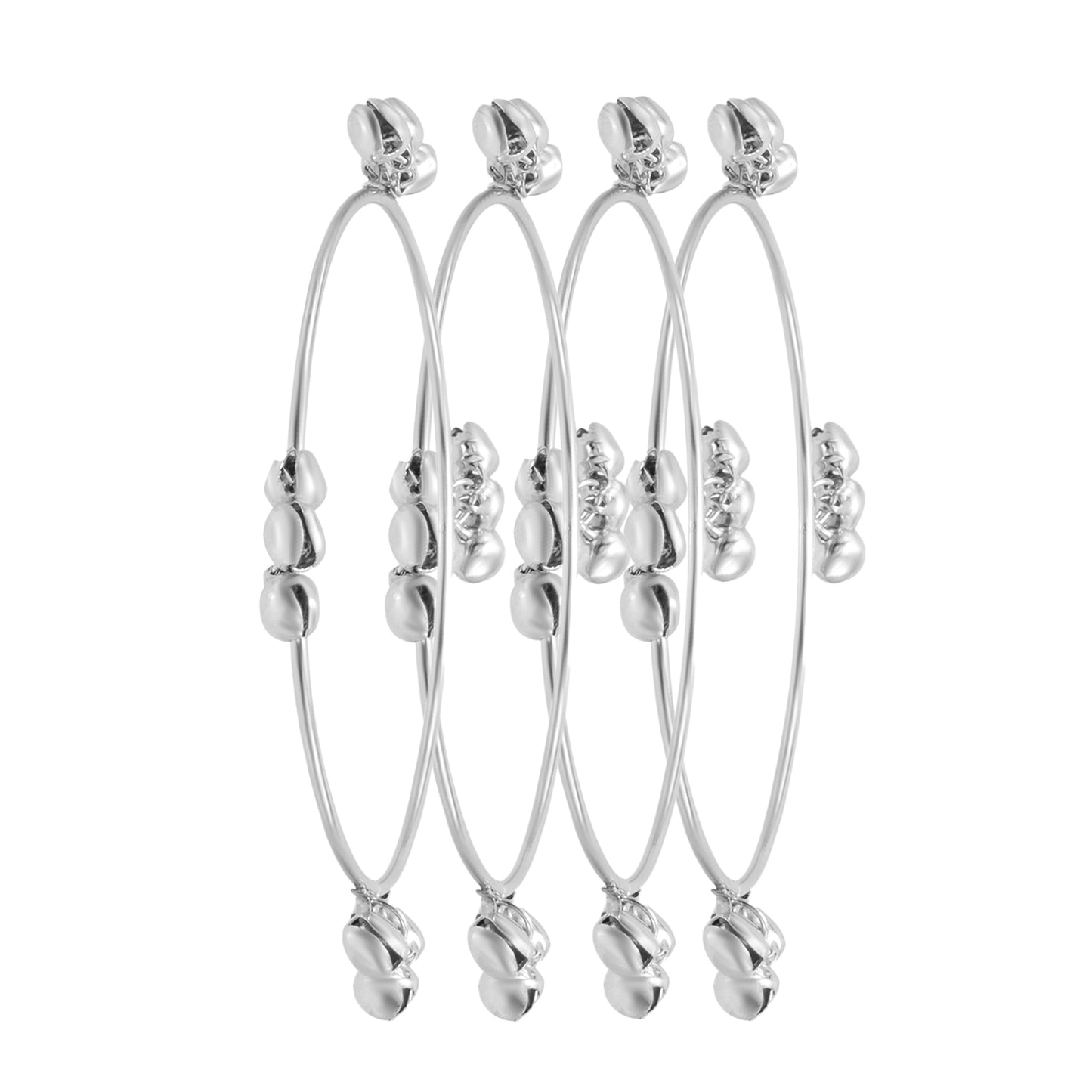 Antique Silver Plated Ghungroo Design Bangle For Women (SJ_3590_S)