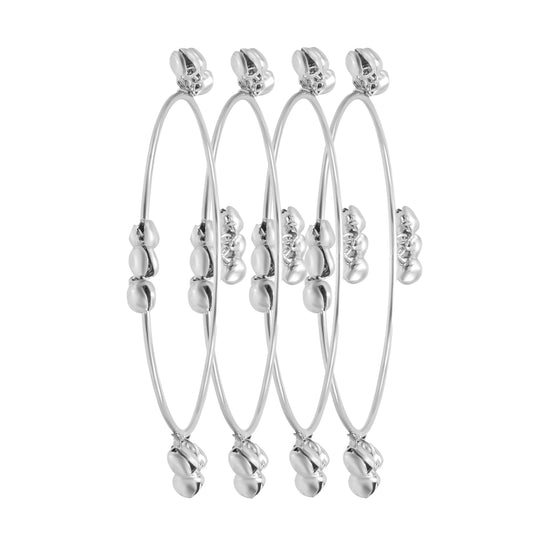 Antique Silver Plated Ghungroo Design Bangle For Women (SJ_3590_S)
