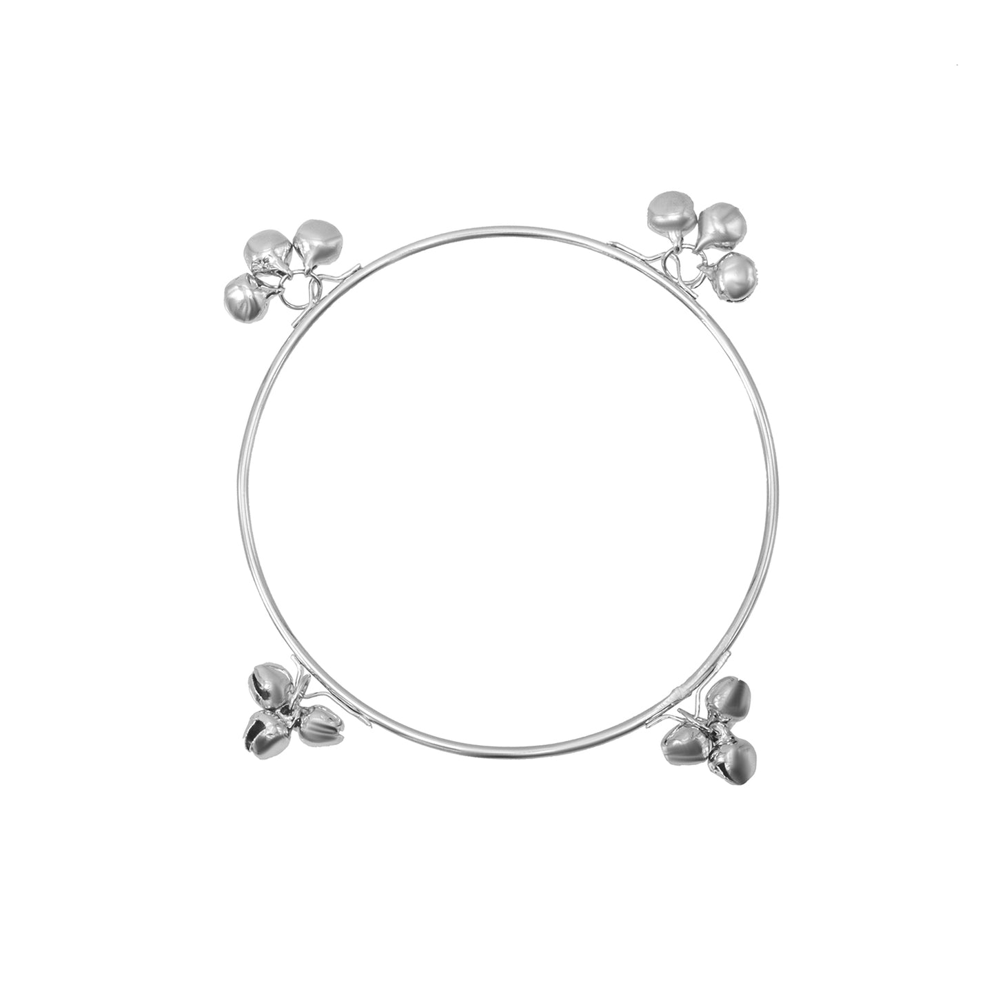 Antique Silver Plated Ghungroo Design Bangle For Women (SJ_3590_S)