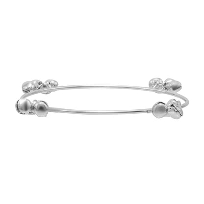 Antique Silver Plated Ghungroo Design Bangle For Women (SJ_3590_S)