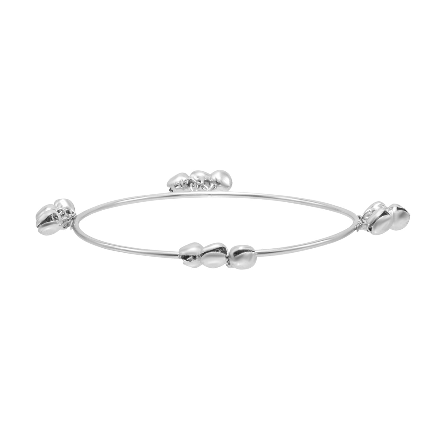 Antique Silver Plated Ghungroo Design Bangle For Women (SJ_3590_S)