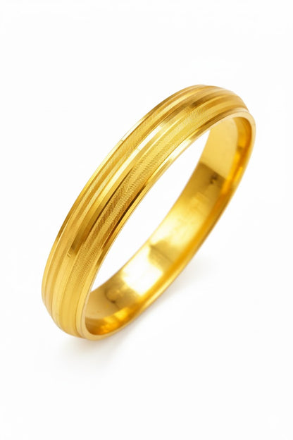 Traditional Indian Gold Plated Punjabi Sikh Brass Kada for Men SJ_3595