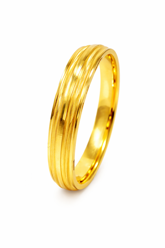 Traditional Indian Gold Plated Punjabi Sikh Brass Kada for Men SJ_3595