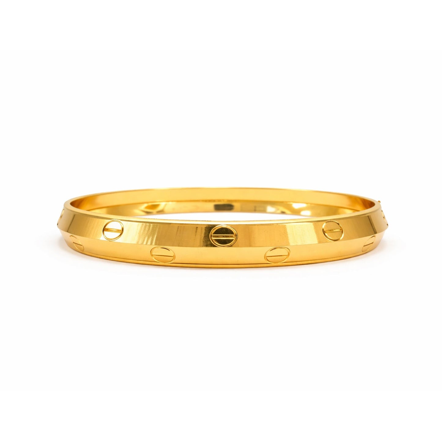 Traditional Indian Gold Plated Punjabi Sikh Brass Kada for Men SJ_3596