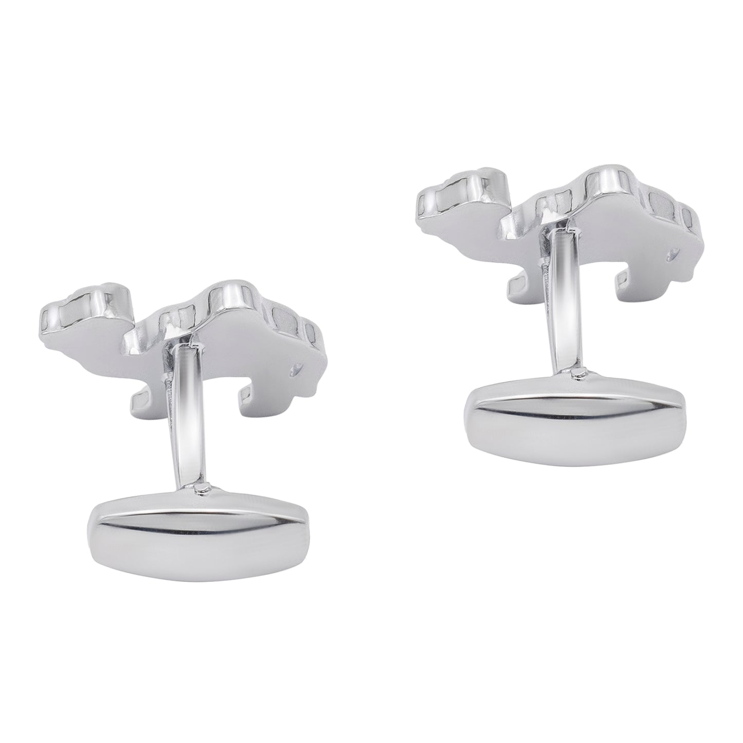 Elegant Fancy and Designer Silver Plated Two Hump Camel Design Cufflinks For Men (SJ_7207)