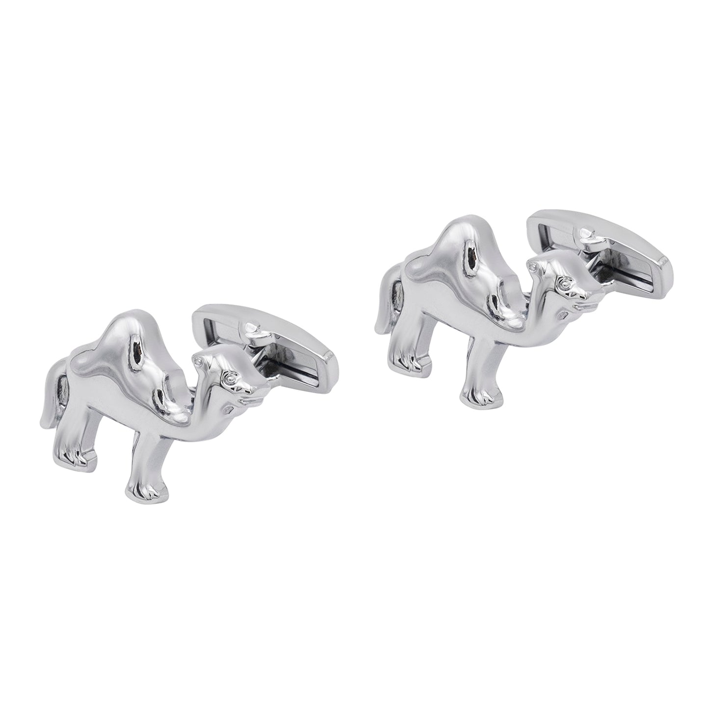 Elegant Fancy and Designer Silver Plated Two Hump Camel Design Cufflinks For Men (SJ_7207)
