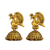 Antique Gold Plated Traditional Peacock Jhumka Earrings for Women  (SJ_1493)