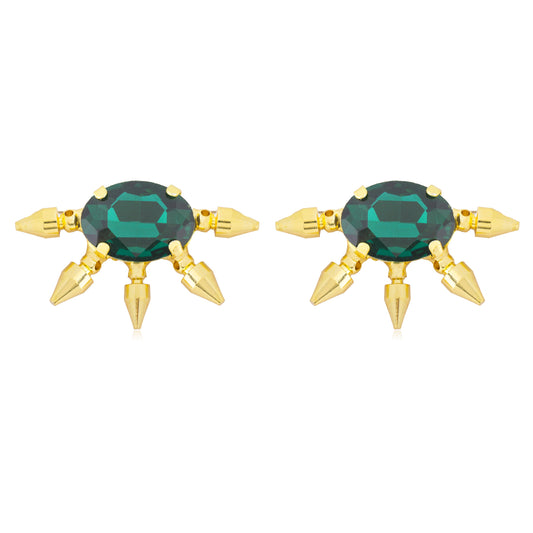 Gold Plated Fashionable Statement Stud Earrings (MD_04)
