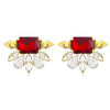 Gold Plated Fashionable Statement Stud Earrings (MD_05)