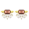 Gold Plated Fashionable Statement Stud Earrings (MD_06)