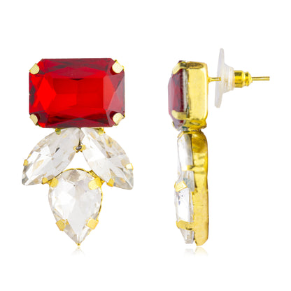 Gold Plated Fashionable Statement Stud Earrings (MD_10)