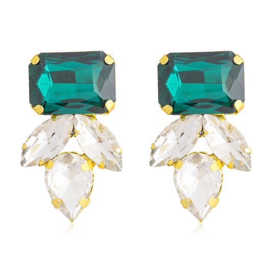 Gold Plated Fashionable Statement Stud Earrings (MD_12)