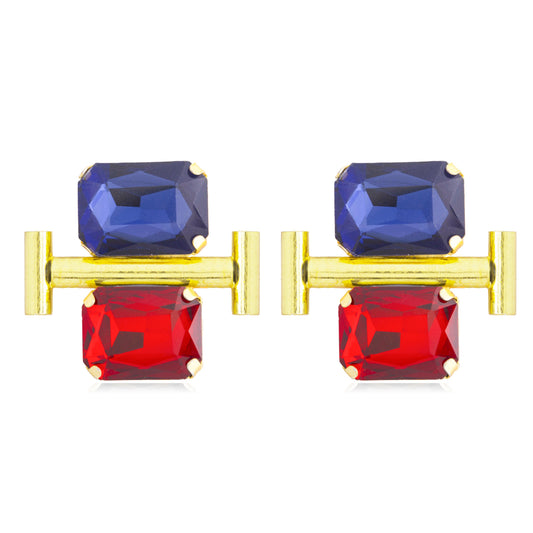 Gold Plated Fashionable Statement Stud Earrings (MD_14)