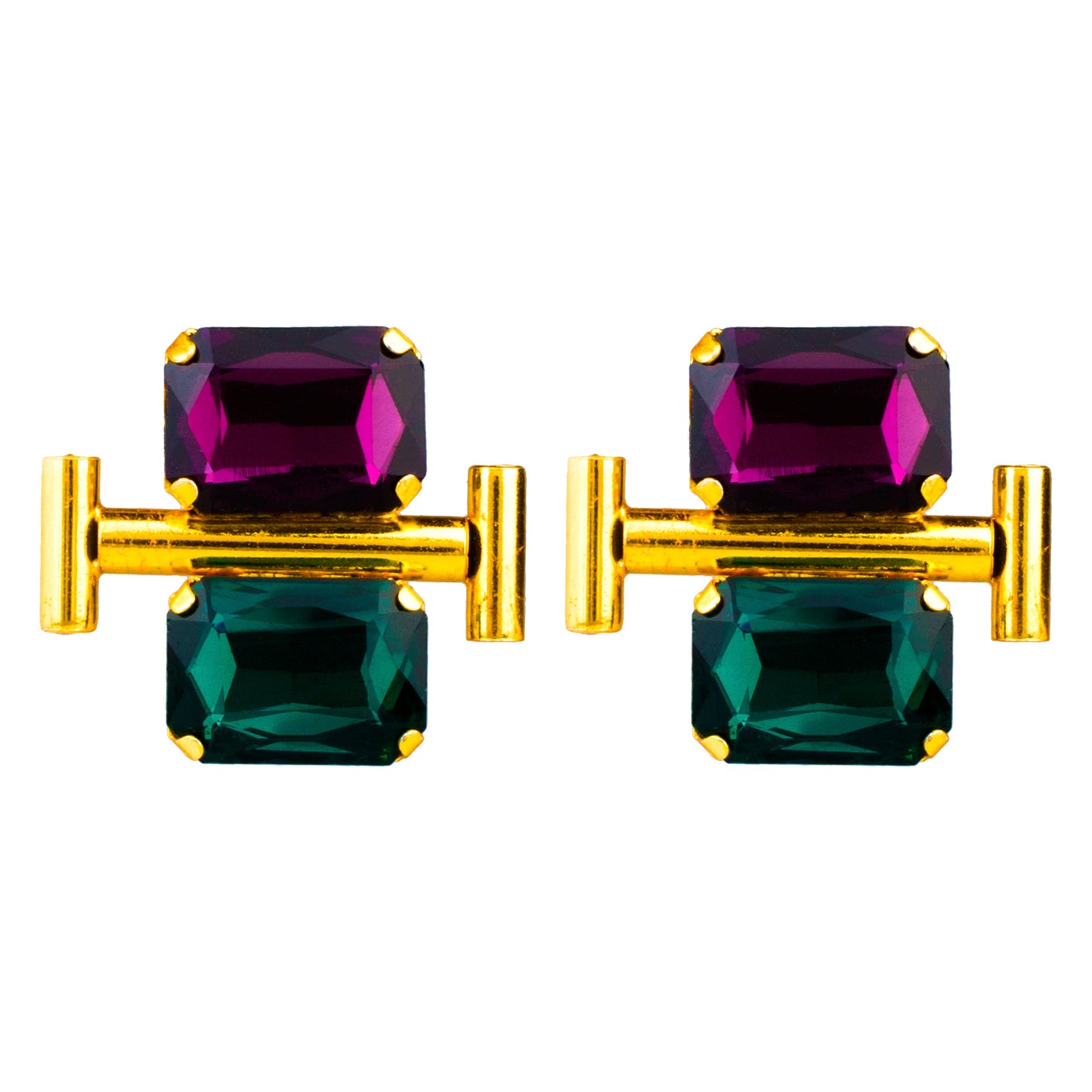 Gold Plated Fashionable Statement Stud Earrings (MD_16)