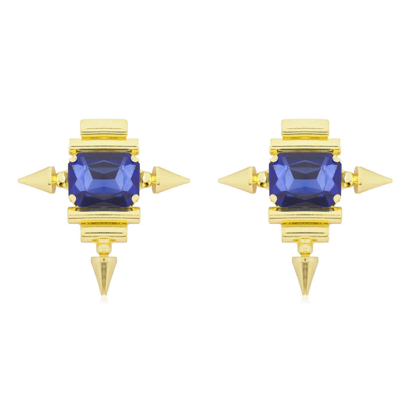 Gold Plated Fashionable Statement Stud Earrings (MD_18)