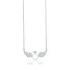 Sterling Silver Plated American Diamond Angel Wings Pendant For Girls, Teens & Women (MD_2009)