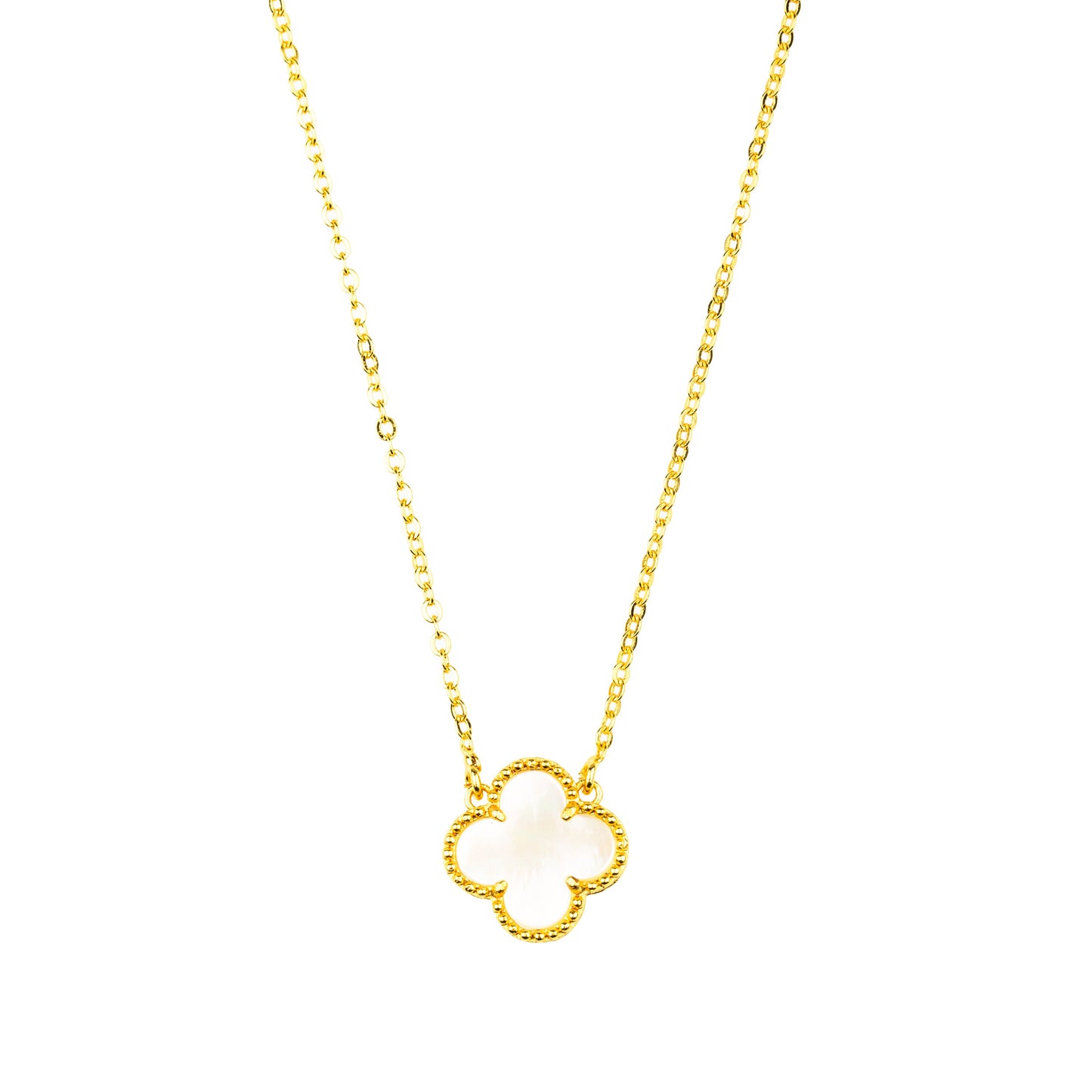 18K Gold Plated American Diamond Clover Pendant For Girls, Teens & Women (MD_2012)