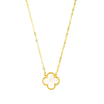 18K Gold Plated American Diamond Clover Pendant For Girls, Teens & Women (MD_2012)