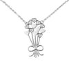 22K Sterling Silver Plated Valentine Romantic Love Heart and Parachute Pendant Necklace for Girls, Teens & Women (MD_2018)