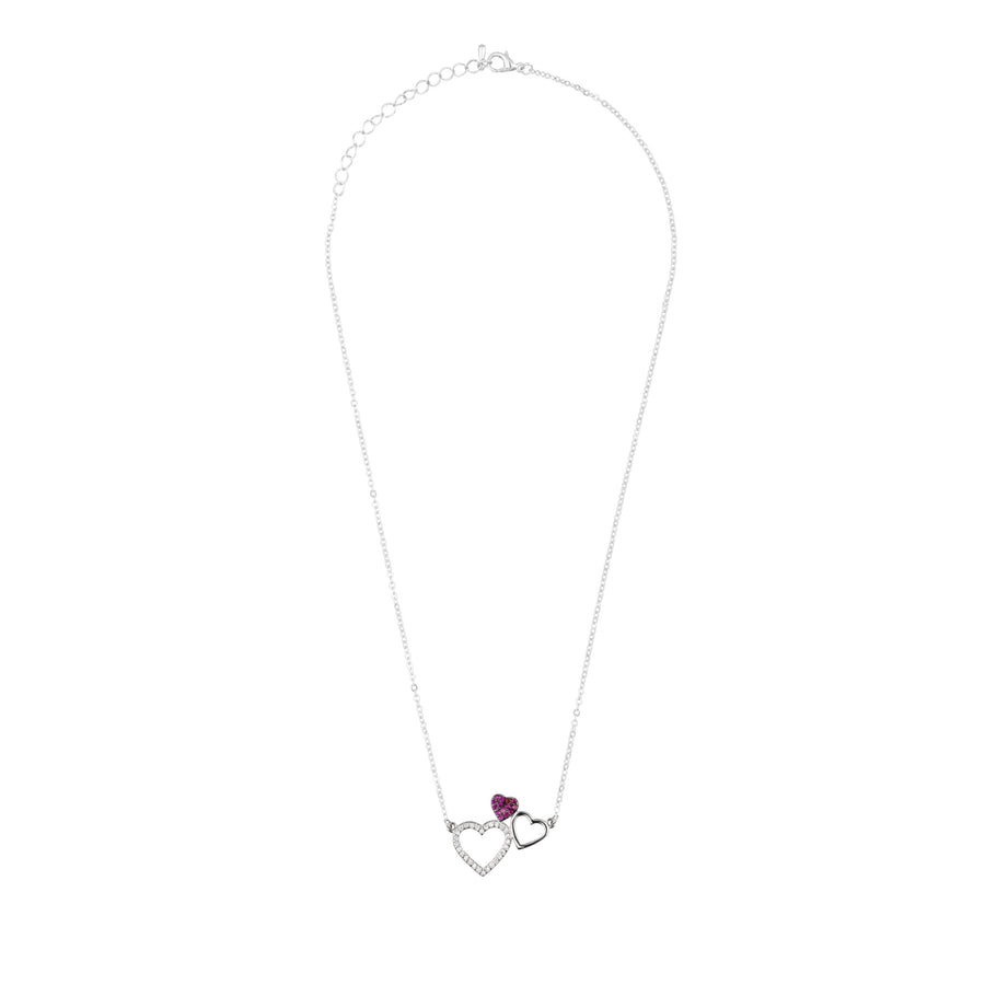 Mother's Birthstone Engravable Tilted Triple Heart Pendant (3 Stones and  Names) | Zales
