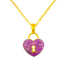 22K Gold Plated Valentine Romantic Heart Pendant Necklace for Girls, Teens & Women (MD_2042)