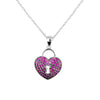 Silver Plated Valentine Romantic Heart Pendant Necklace for Girls, Teens & Women (MD_2043)