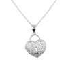 Sterling Silver Plated Valentine Romantic Heart Pendant Necklace for Girls, Teens & Women (MD_2046)