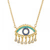 22K Gold Plated CZ Studded Evil Eye Pendant Necklace fir Girls, Teens & Women (MD_2069)