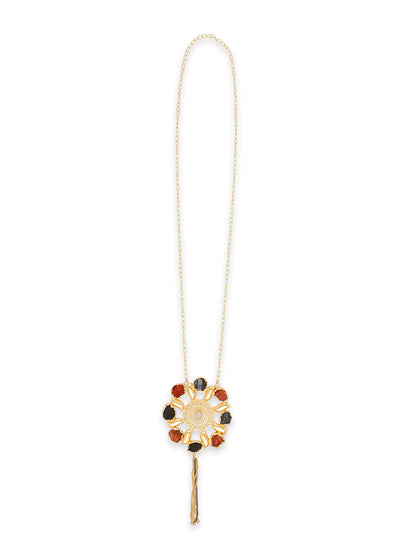 Semi Precious Gemstone Fancy Latest & Designer Pendant Tassel Necklace Chain for Women MD_2079