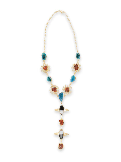 Semi Precious Gemstone Fancy Latest & Designer Pendant Tassel Necklace Chain for Women MD_2080