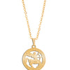 Gold Plated Delicate Stylish and Latest Zodiac Sun Sign Rashi Pendants Necklace for Women & Girls - SAGITARAUS