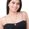 Gold Plated Delicate Stylish and Latest Zodiac Sun Sign Rashi Pendants Necklace for Women & Girls - AQUARIUS