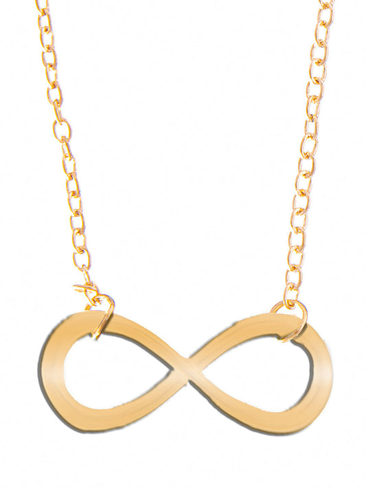 Gold Plated Stylish Designer and Delicate Infinity Necklace Pendant For Girls, Teens & Women (MD_2096) - Shining Jewel