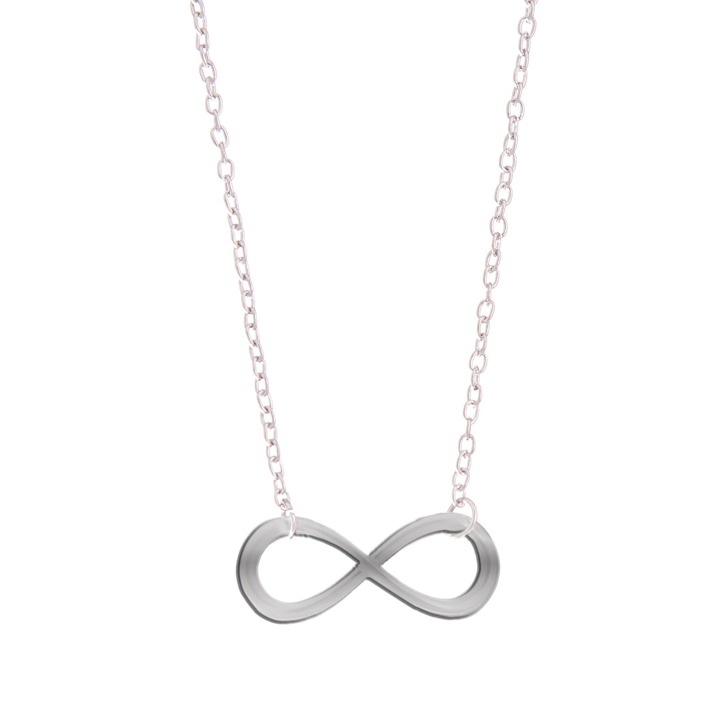 Silver Plated Stylish Designer and Delicate Infinity Necklace Pendant For Girls, Teens & Women (MD_2097)