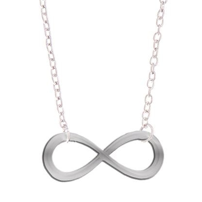 Silver Plated Stylish Designer and Delicate Infinity Necklace Pendant For Girls, Teens & Women (MD_2097) - Shining Jewel