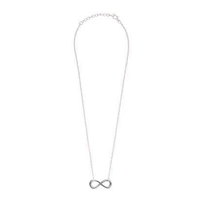 Silver Plated Stylish Designer and Delicate Infinity Necklace Pendant For Girls, Teens & Women (MD_2097)