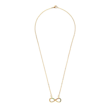 Gold Plated Stylish Designer and Delicate Infinity Necklace Pendant For Girls, Teens & Women (MD_2098)