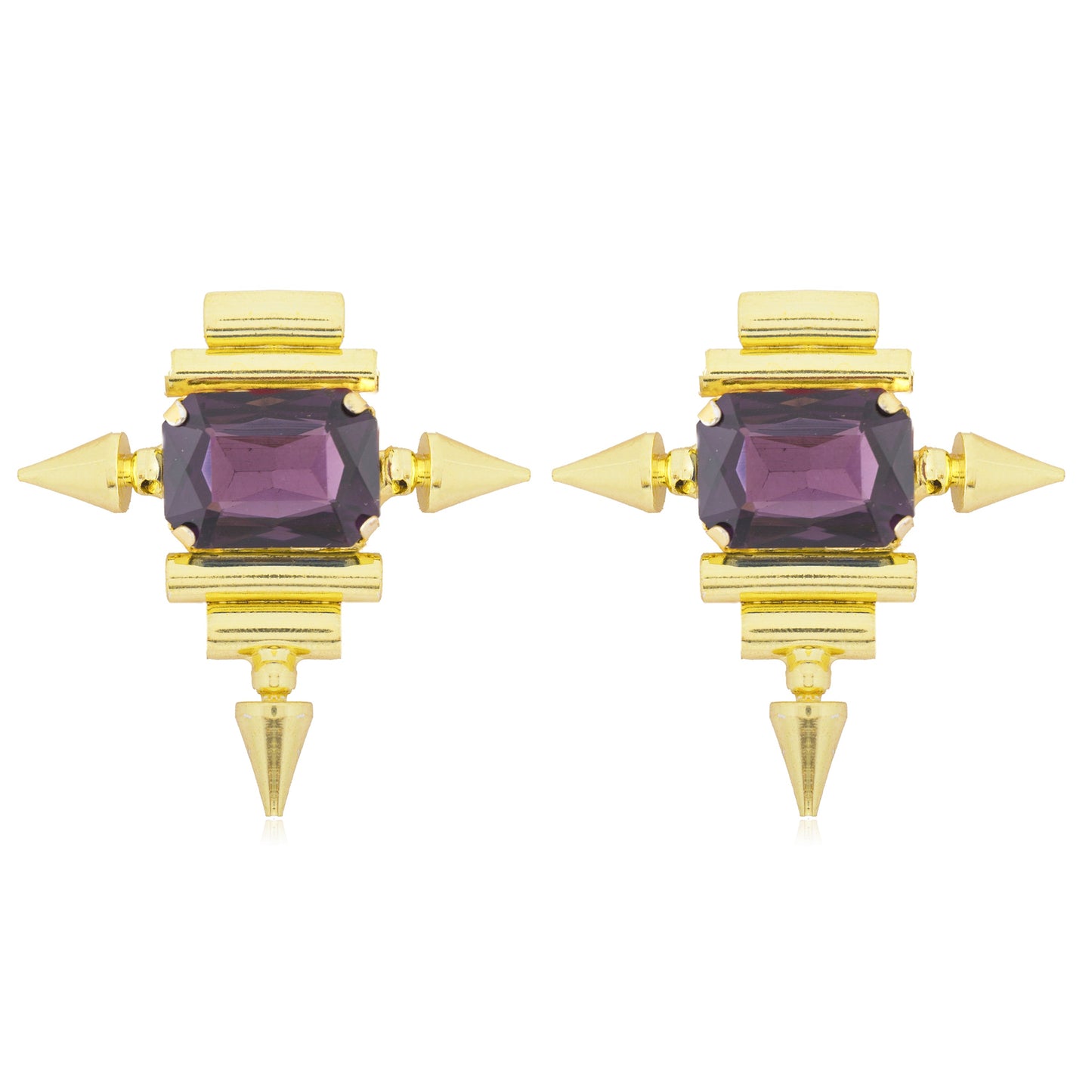 Gold Plated Fashionable Statement Stud Earrings (MD_20)