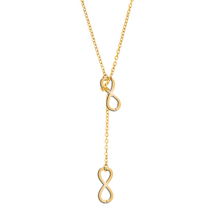 Gold Plated Stylish Designer Adjustable and Delicate Infinity Necklace Pendant For Girls, Teens & Women (MD_2109)