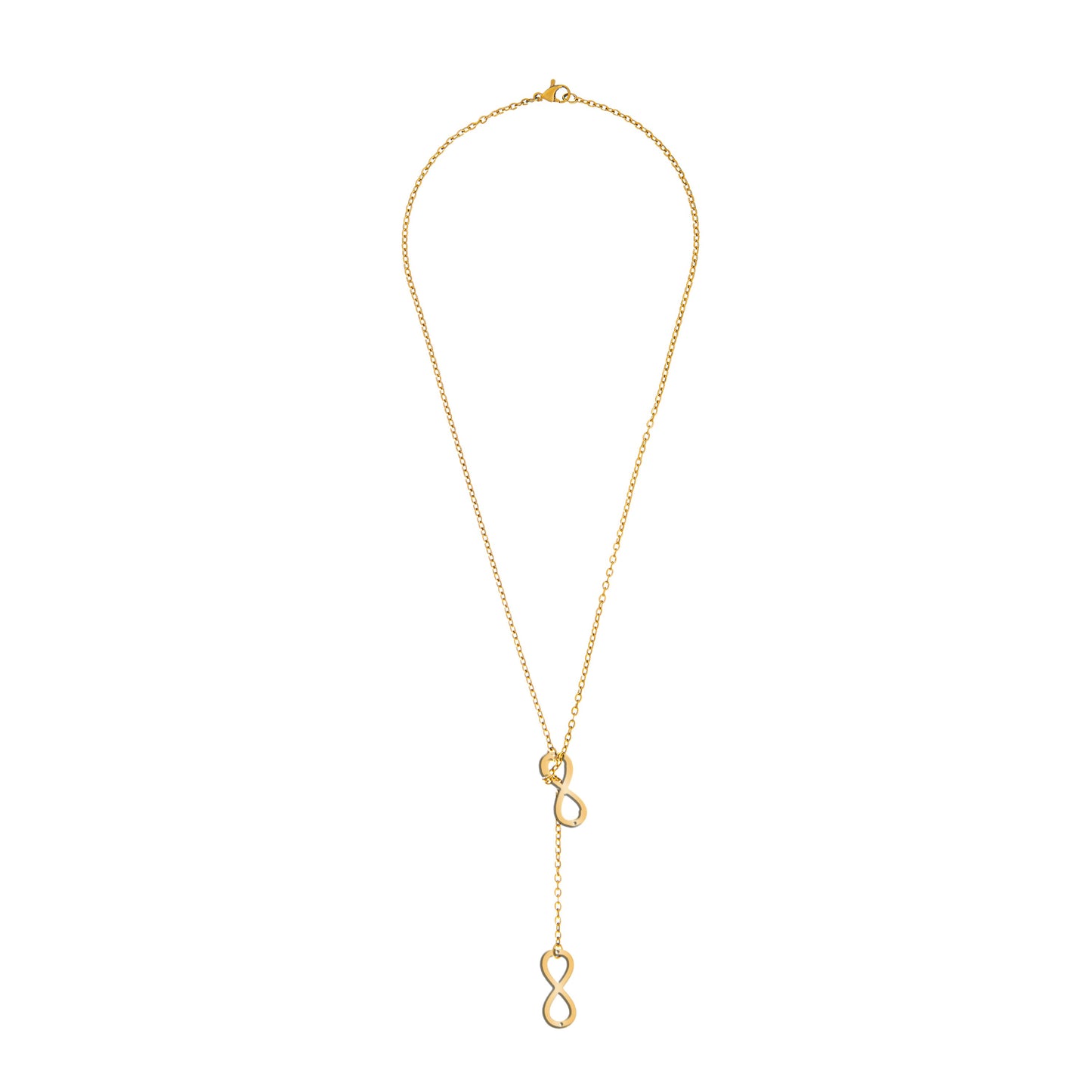 Gold Plated Stylish Designer Adjustable and Delicate Infinity Necklace Pendant For Girls, Teens & Women (MD_2109)