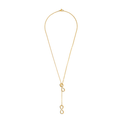 Gold Plated Stylish Designer Adjustable and Delicate Infinity Necklace Pendant For Girls, Teens & Women (MD_2109)