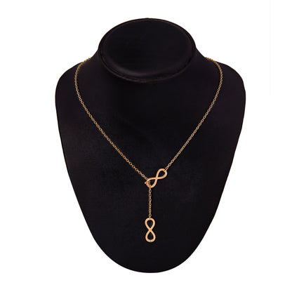 Gold Plated Stylish Designer Adjustable and Delicate Infinity Necklace Pendant For Girls, Teens & Women (MD_2109)